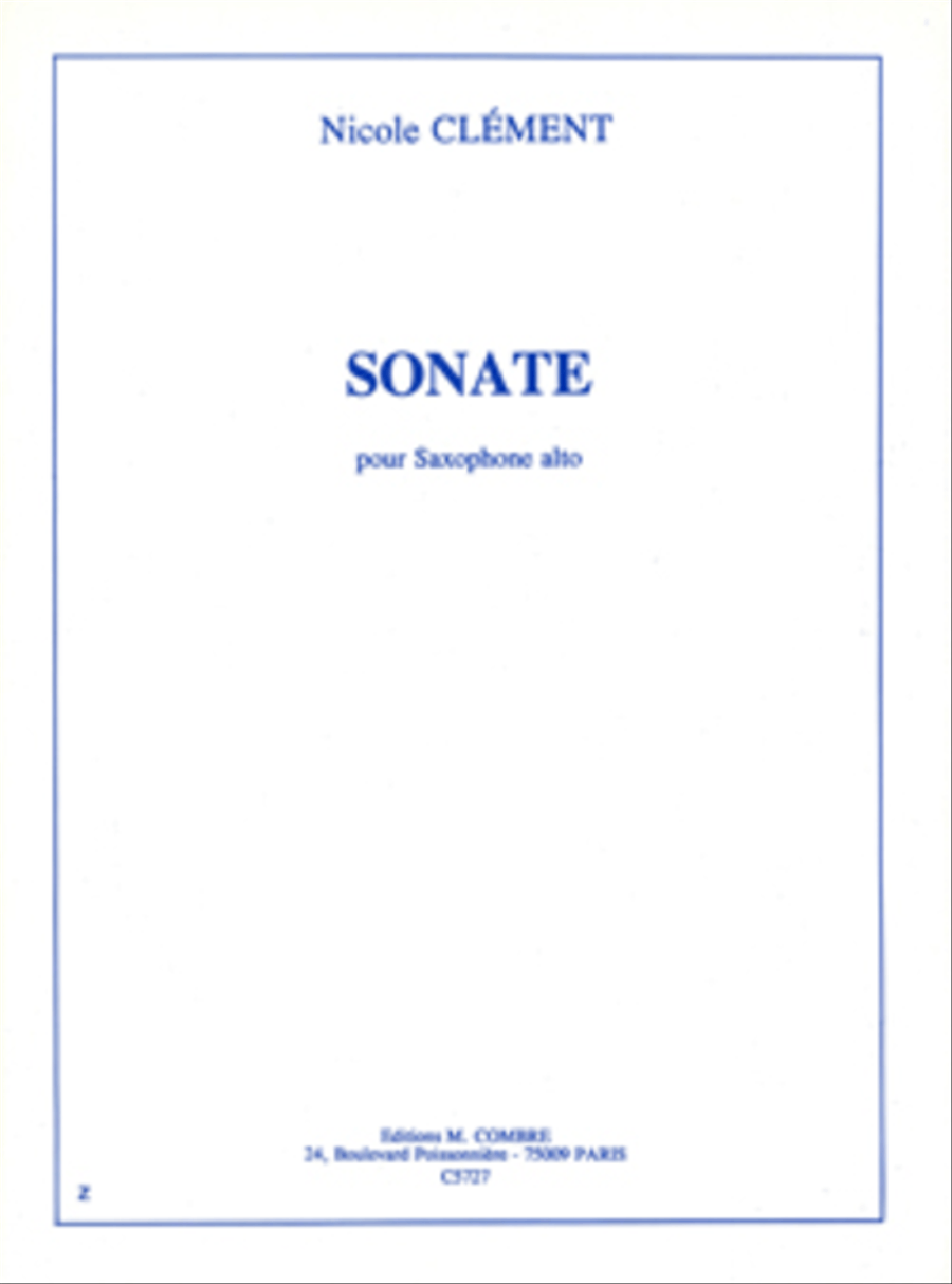 Sonate Alto Saxophone scores gallery preview page 1