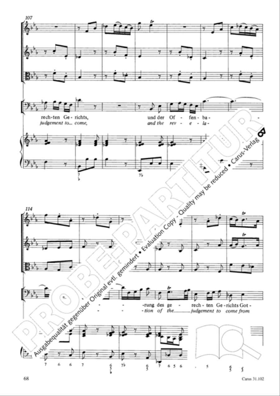 Lord God, your eyes are seeing truth in trusting (Herr, deine Augen sehen nach dem Glauben) ATB scores gallery preview page 69