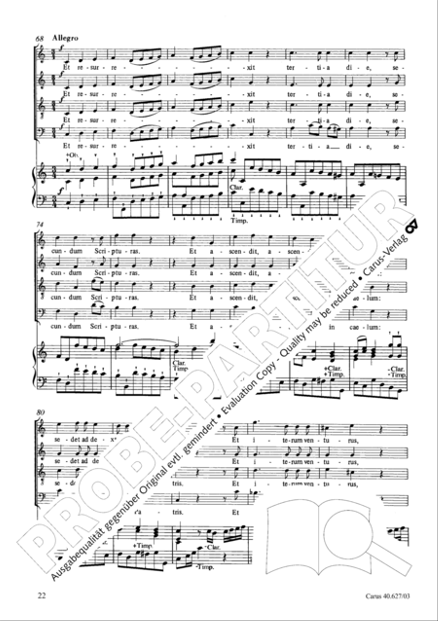 Mass in C Major 4-Part scores gallery preview page 23