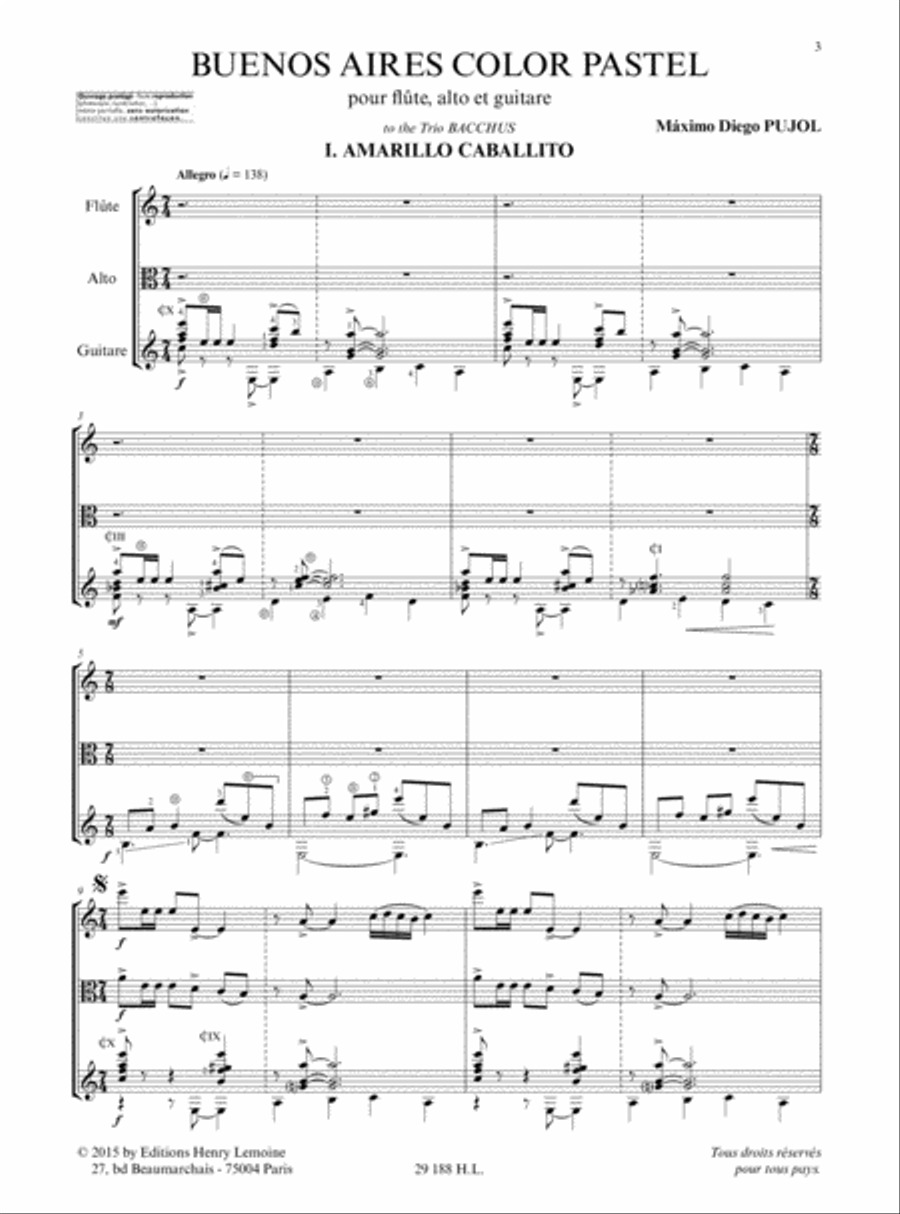 Buenos Aires color pastel Flute scores gallery preview page 2