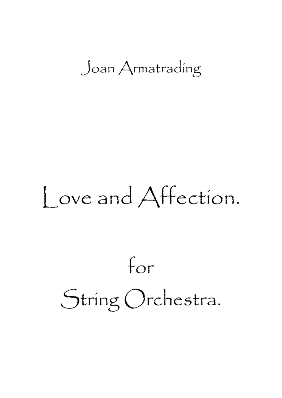 Love And Affection Love And Affection String Orchestra scores gallery preview page 1