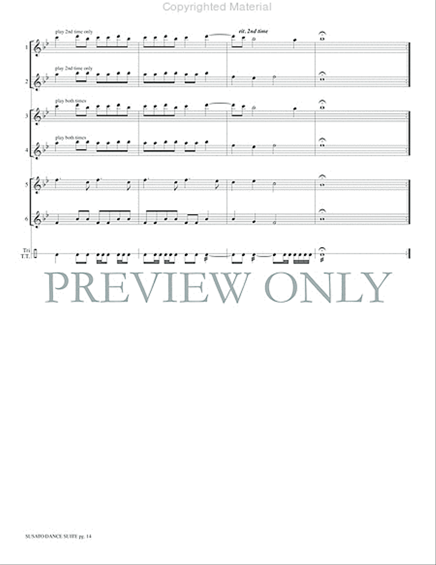 Susato Dance Suite (from Danserye) (1551) Small Ensemble scores gallery preview page 16