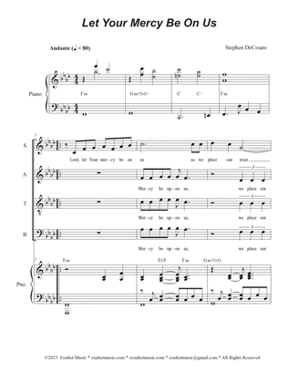 Let Your Mercy Be On Us (SATB)