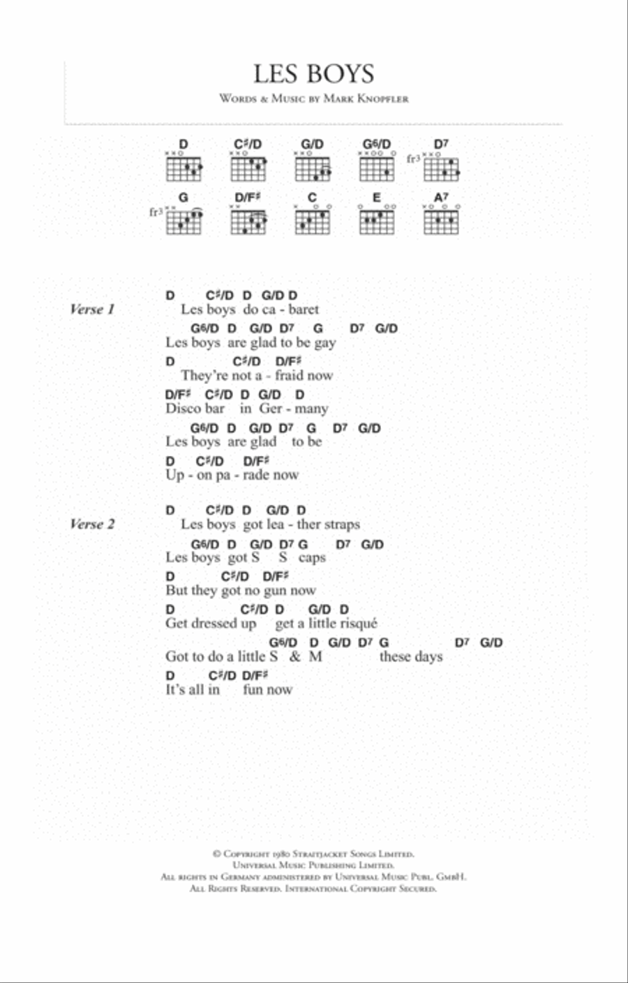 Les Boys Acoustic Guitar scores gallery preview page 1