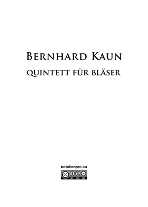 Book cover for Quintet for winds