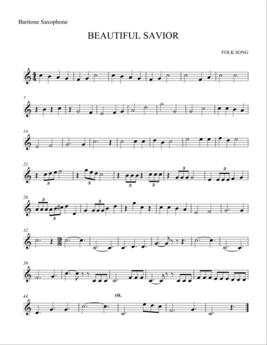 Beautiful Savior and Blessed Assurance Woodwind Quartet scores gallery preview page 3
