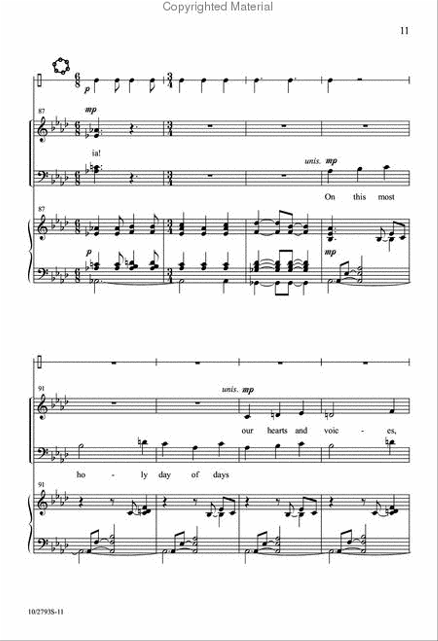 Now Let the Heavens Be Joyful 4-Part scores gallery preview page 11