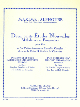 Book cover for Deux Cents Etudes Nouvelles Melodiques et Progressives
