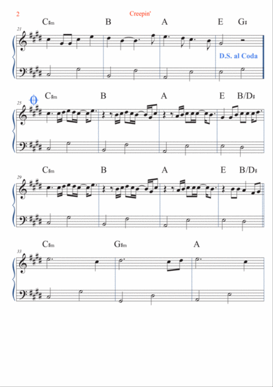 Creepin' Easy Piano scores gallery preview page 2