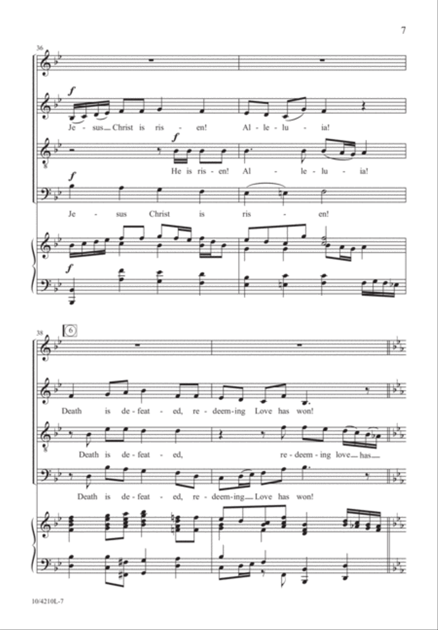 Christ Is Risen! Alleluia! 4-Part scores gallery preview page 7