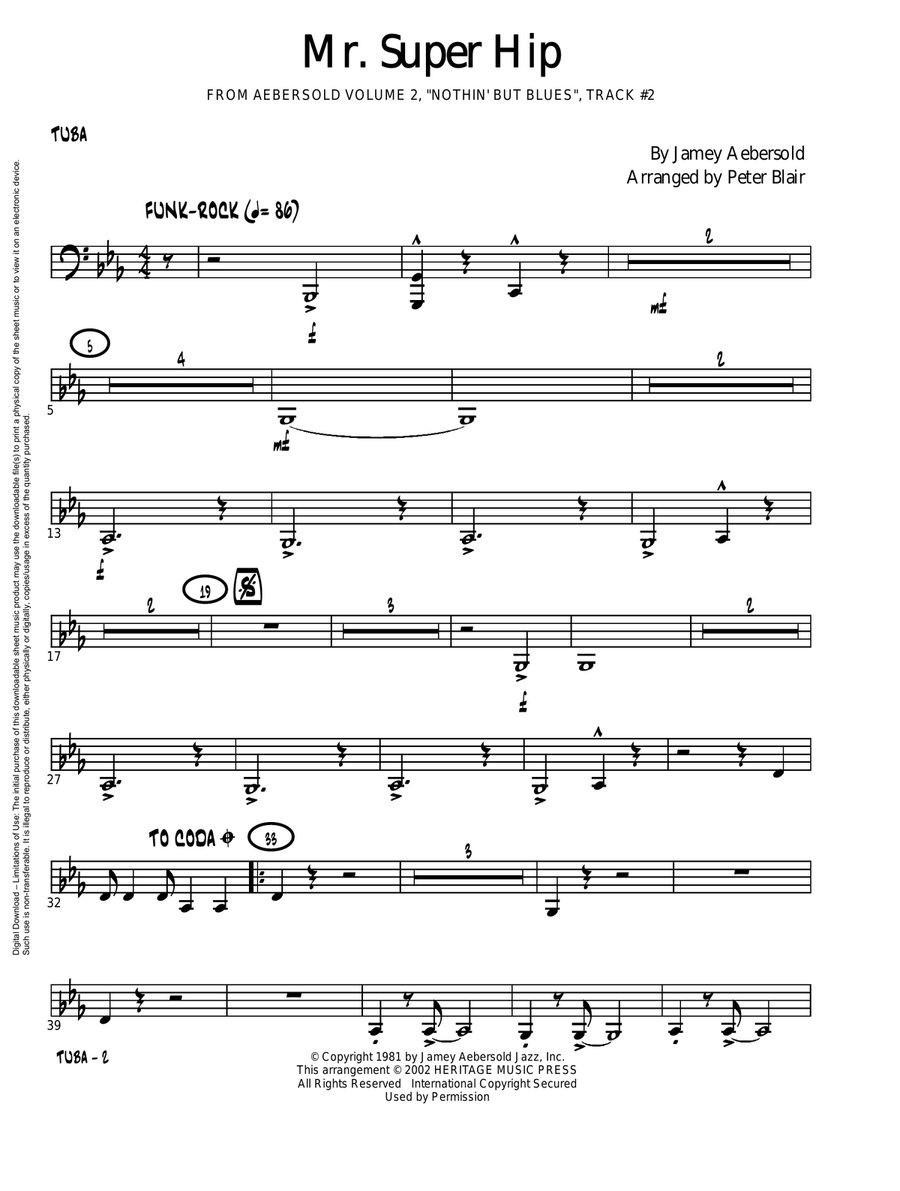 Aebersold Jazz Ensemble, Vol. 1 - Tuba (Digital Download) Jazz Ensemble scores gallery preview page 2