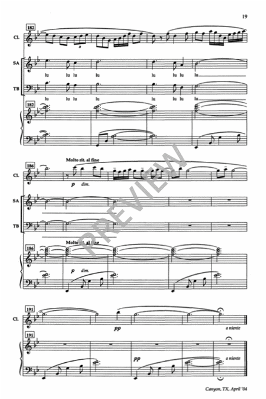Over the Sea to Skye 4-Part scores gallery preview page 20