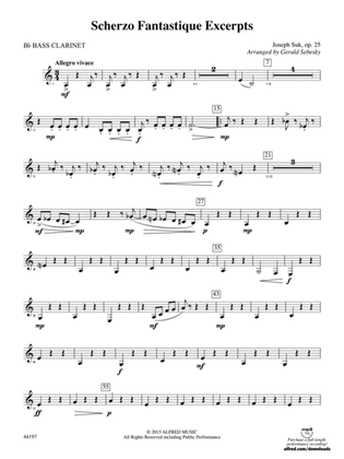 Scherzo Fantastique Excerpts: B-flat Bass Clarinet