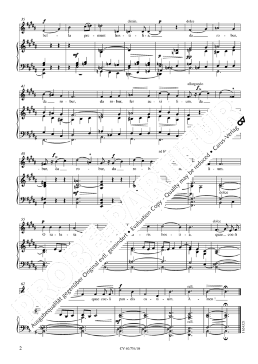 O salutaris Baritone Voice scores gallery preview page 3
