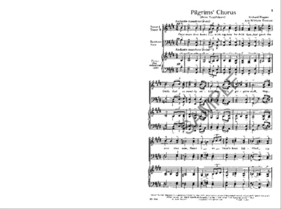 Pilgrim's Chorus (From Tannhauser) 4-Part scores gallery preview page 2