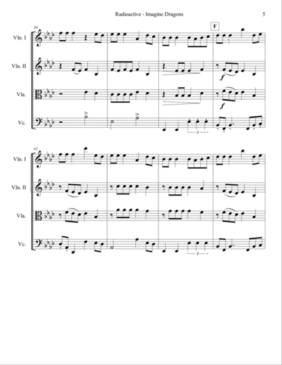 Radioactive String Quartet scores gallery preview page 5