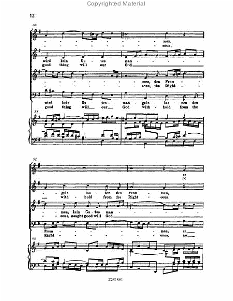 Gott, der Herr, ist Sonn' und Schild, BWV 79 Choir scores gallery preview page 12