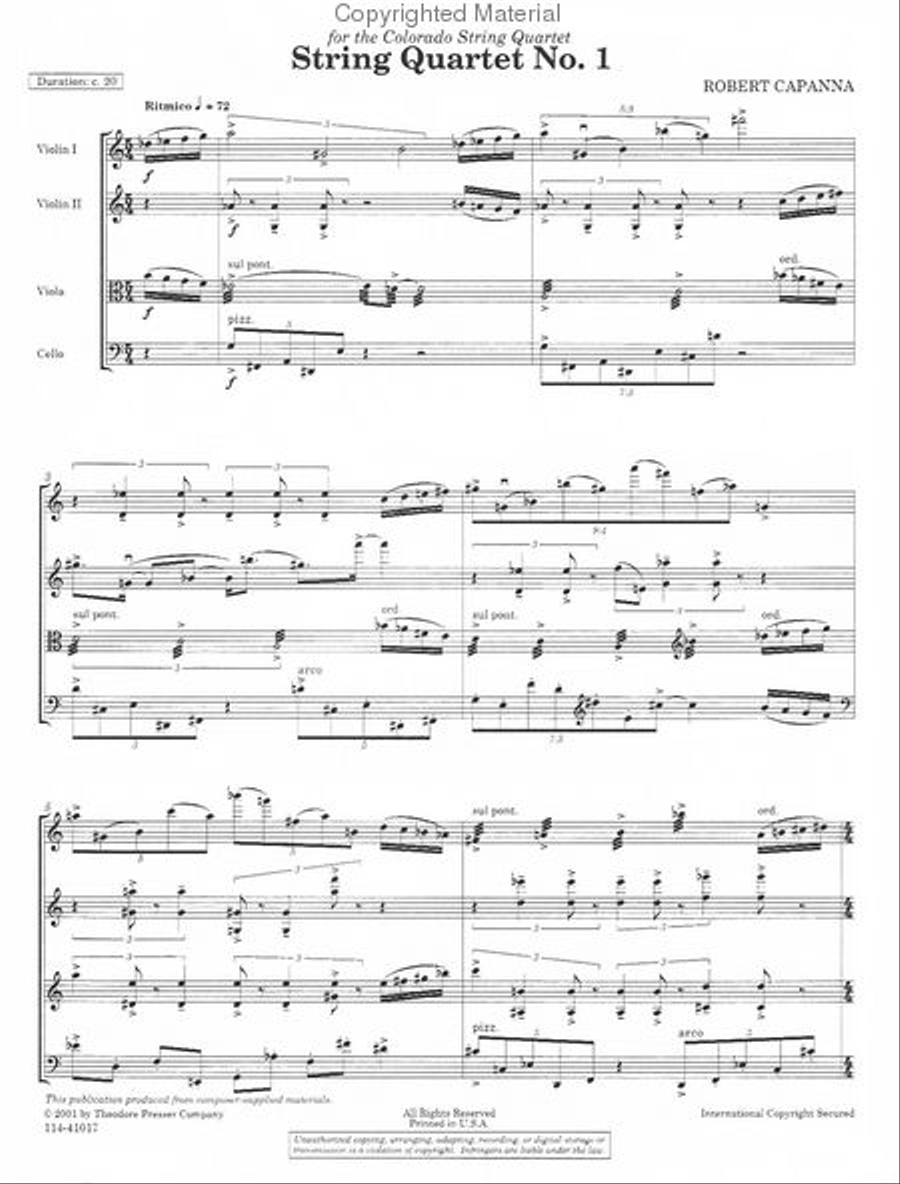 String Quartet No. 1 String Quartet scores gallery preview page 2