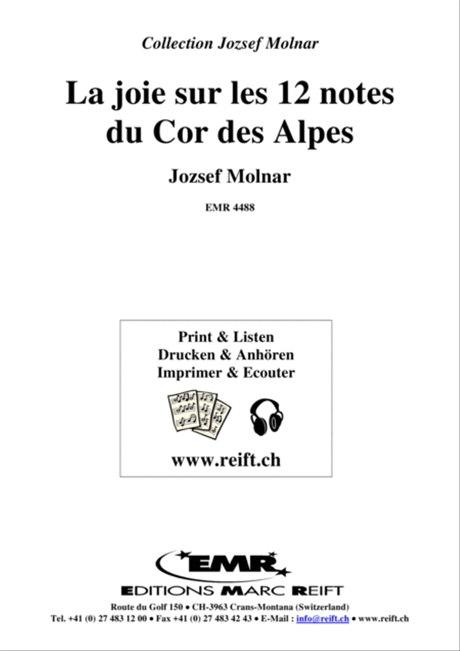 La joie sur les 12 notes du Cor des Alpes Alphorn scores gallery preview page 2