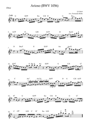 Book cover for Arioso (J.S. Bach - BWV 1056) for Oboe Solo with Chords
