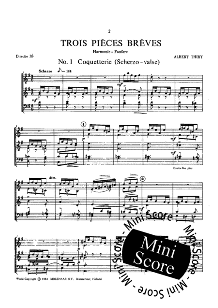 Trois Pieces Breves Trois Pieces Breves Concert Band scores gallery preview page 9