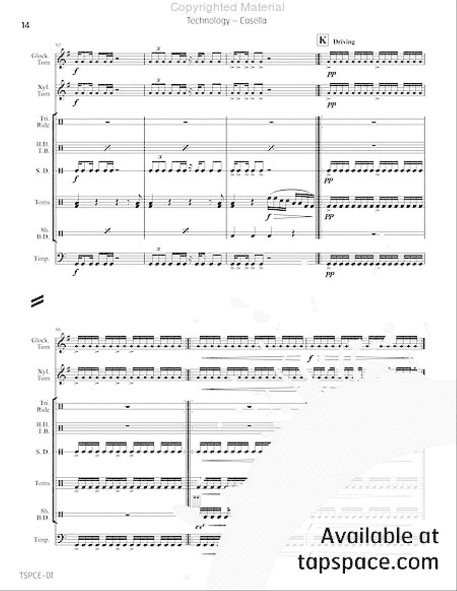 Technology Percussion Ensemble scores gallery preview page 17