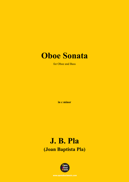 J. B. Pla-Oboe Sonata,in c minor,for Oboe and Bass image number null