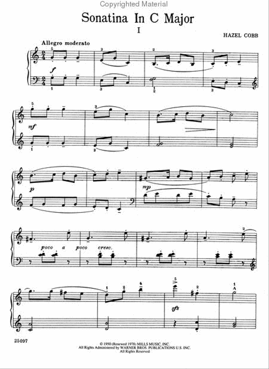 Sonatina in C Major Piano Solo scores gallery preview page 2