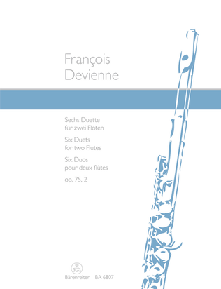 Book cover for Six Duets for two Flutes op. 75/2