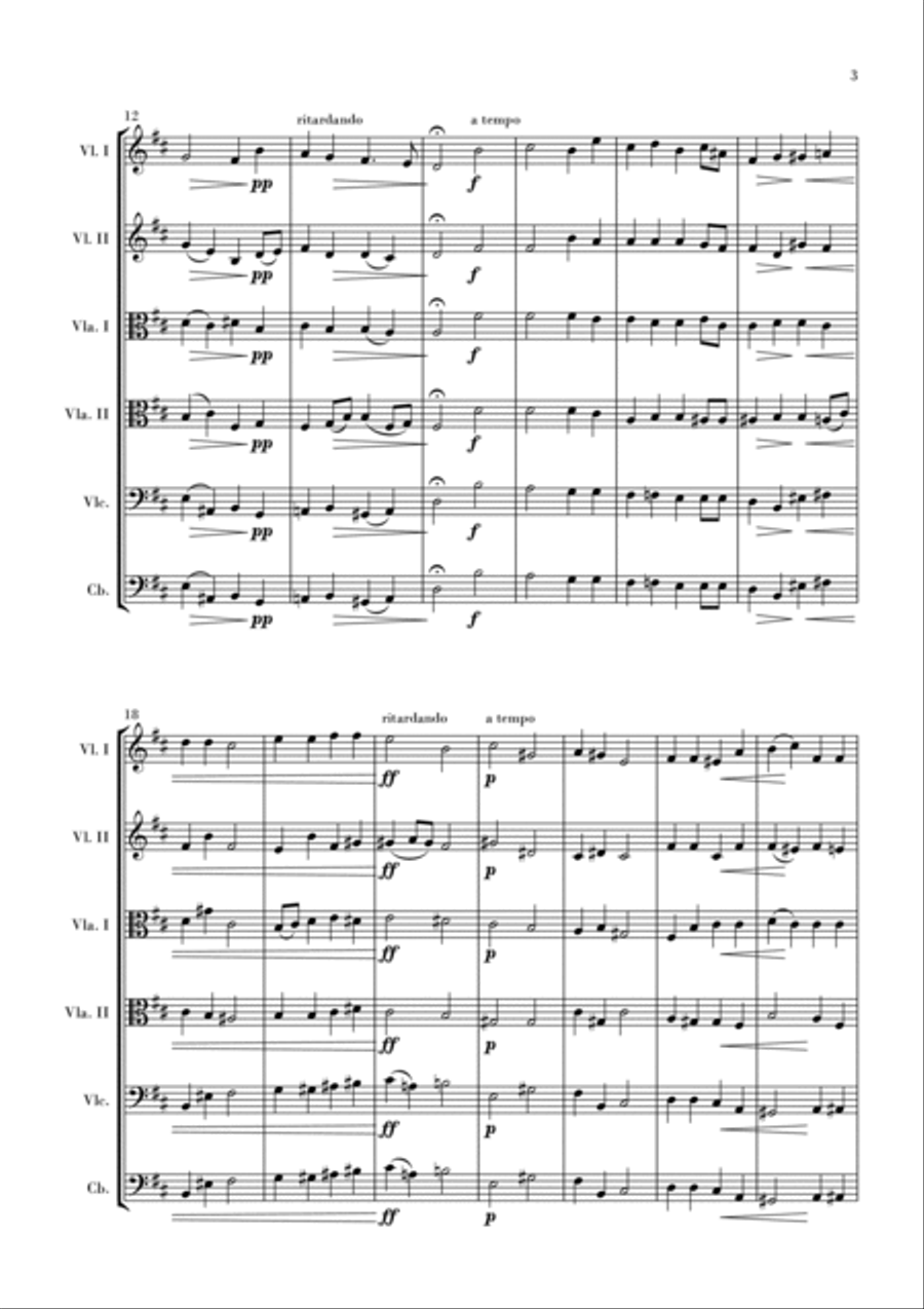 Nachtlied Op.138 - Score Only String Orchestra scores gallery preview page 3