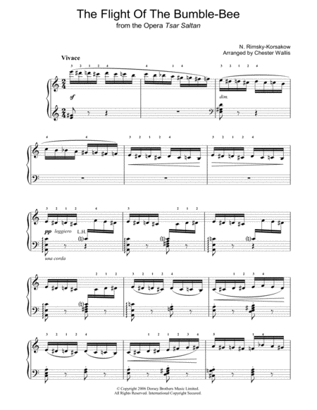 The Flight Of The Bumblebee (from The Tale Of Tsar Saltan) Piano Solo - Digital Sheet Music