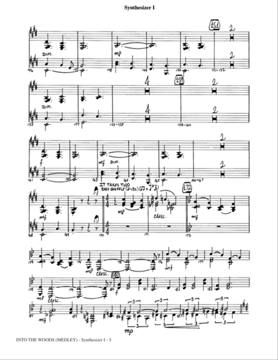 Into The Woods (Medley) - Synthesizer I Choir scores gallery preview page 5