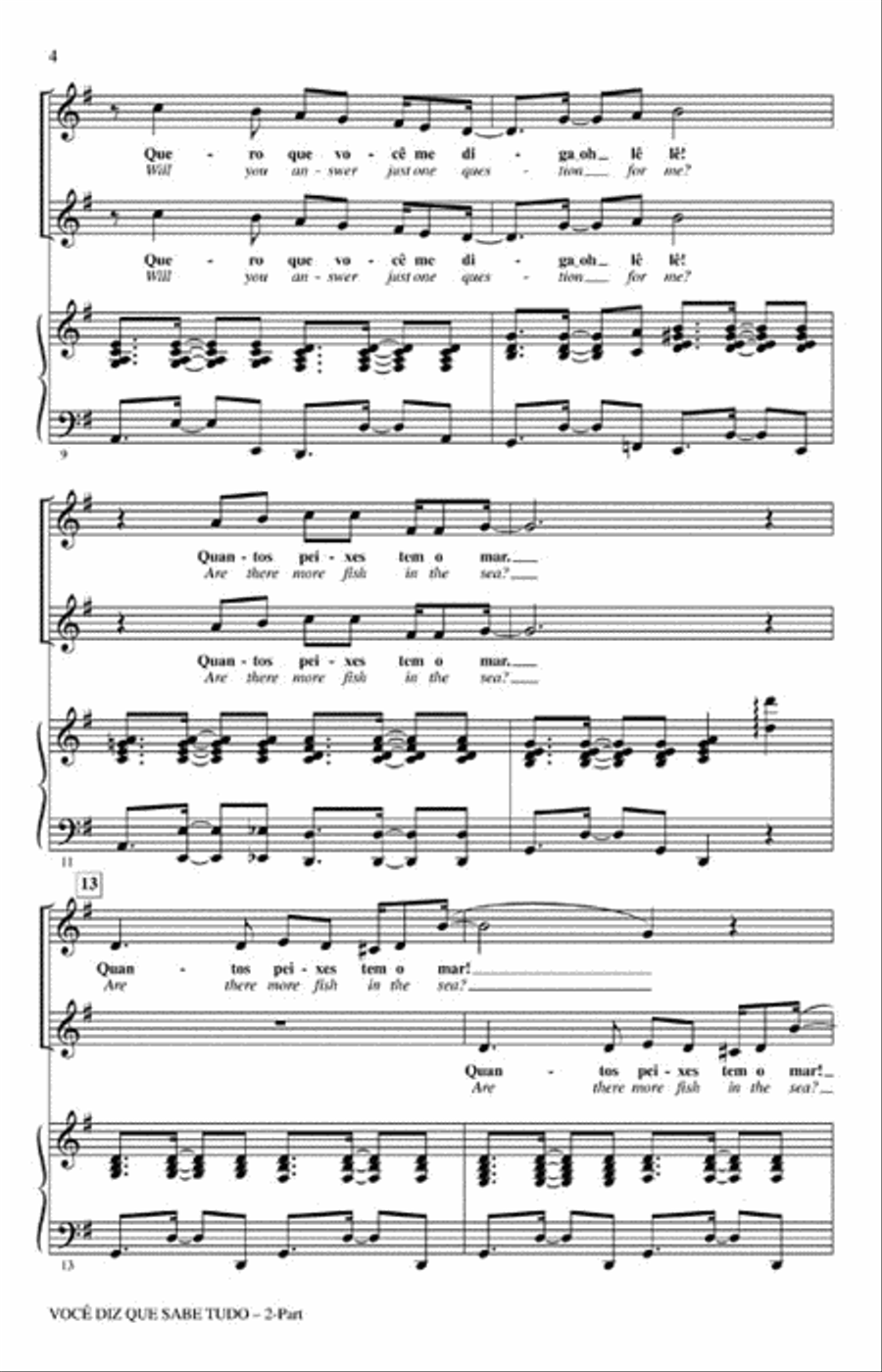 Voce Diz Que Sabe Tudo Choir scores gallery preview page 3