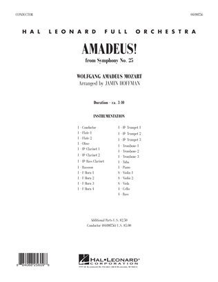 Book cover for Amadeus! - Full Score