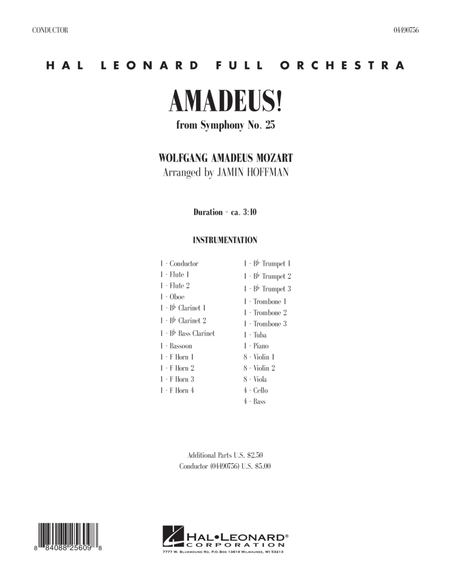 Amadeus! - Full Score
