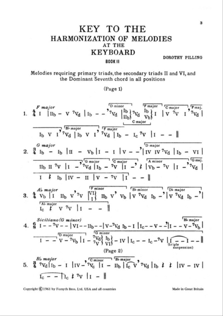 Key to Harmonization of Melodies at the Keyboard Book 2 Piano Method scores gallery preview page 2
