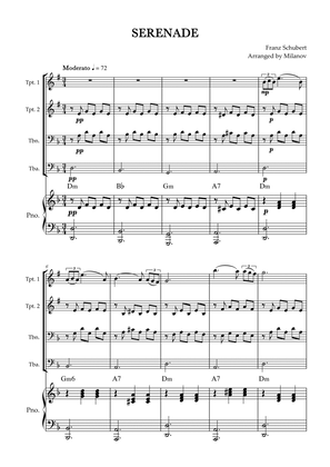 Serenade | Schubert | Brass Quartet | Piano | Chords