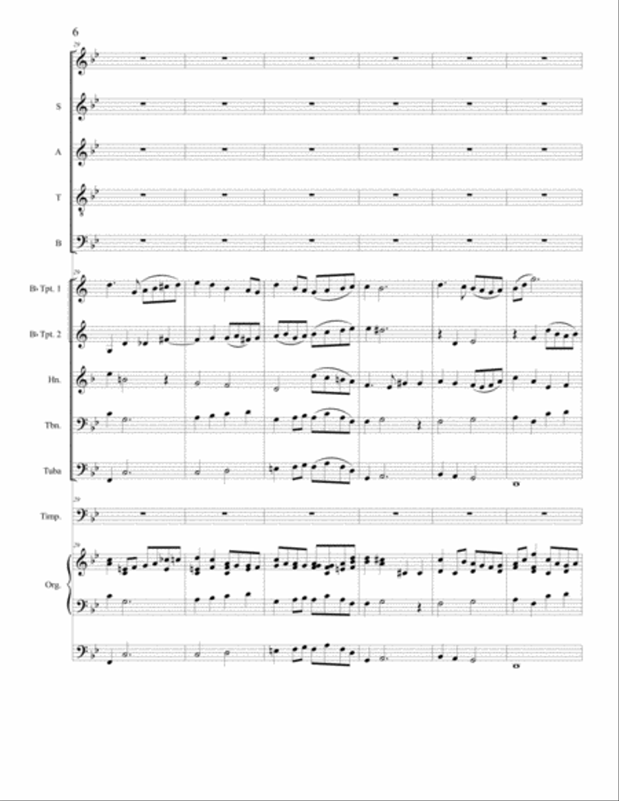 Introit for the Chrism Mass, for SATB, Orchestra, Organ and Congregation 4-Part scores gallery preview page 6