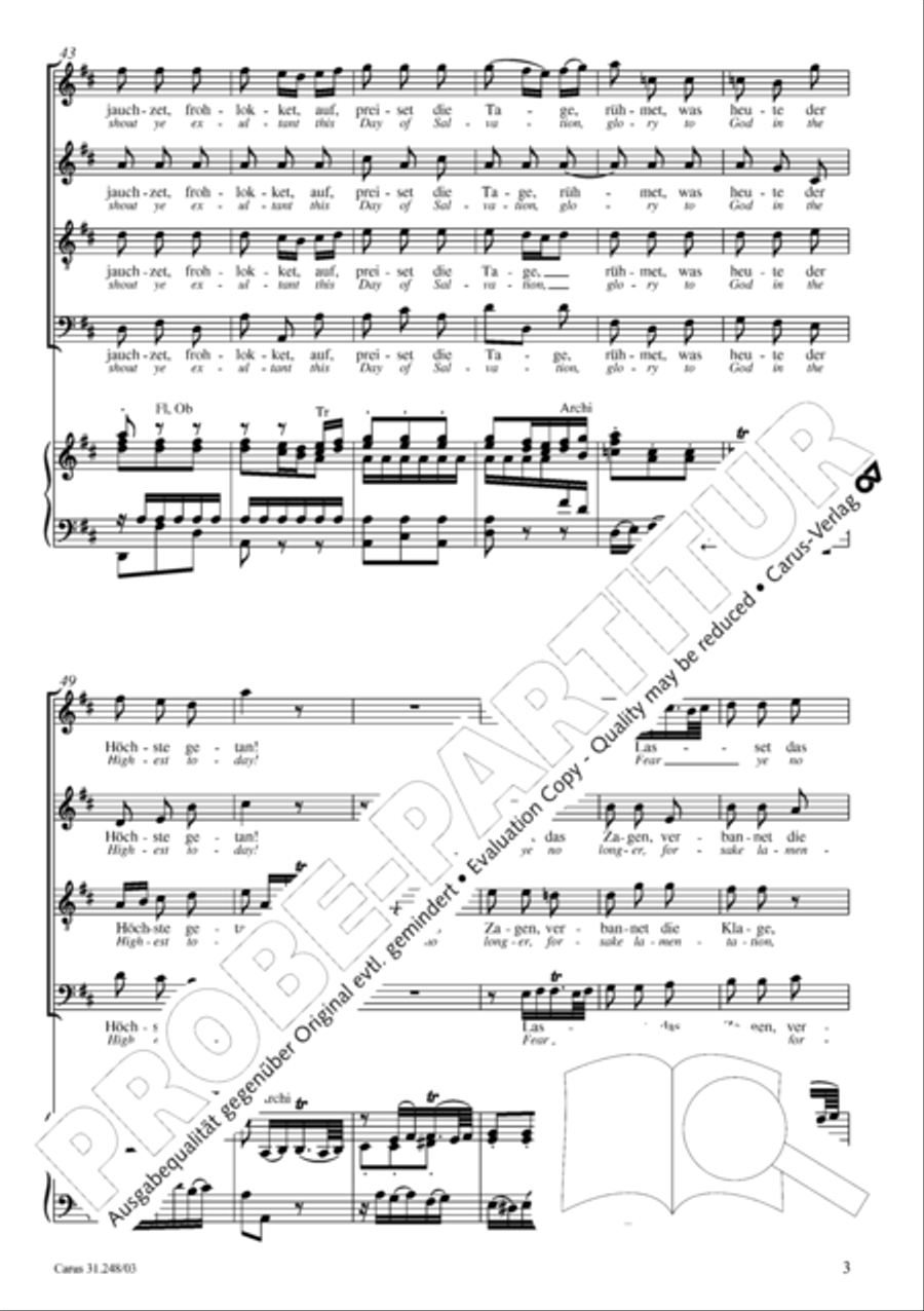 Christmas oratorio (Weihnachtsoratorium, Teile I-III) 4-Part scores gallery preview page 8