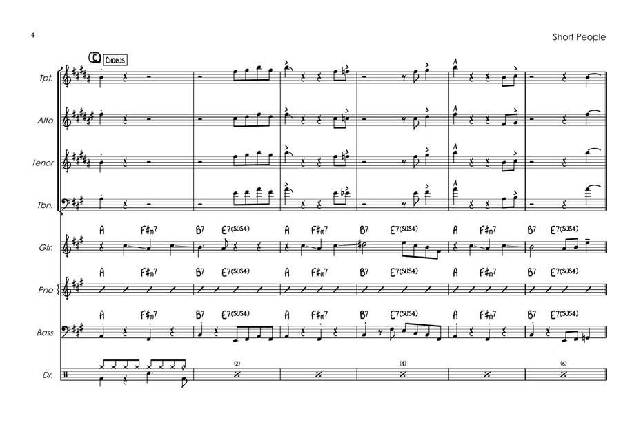 Short People Jazz Ensemble scores gallery preview page 4