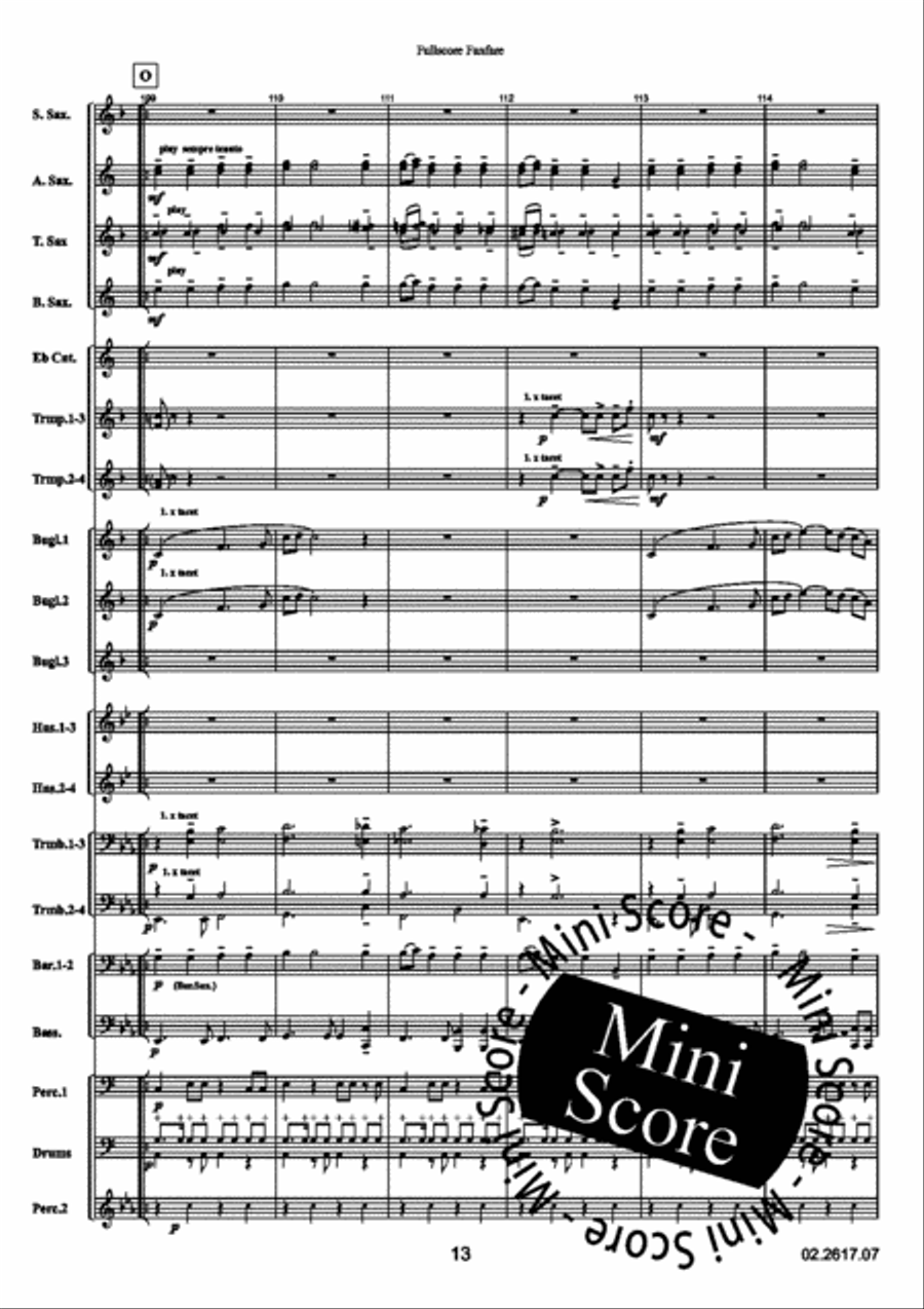 For Fans Only Fanfare Band scores gallery preview page 17