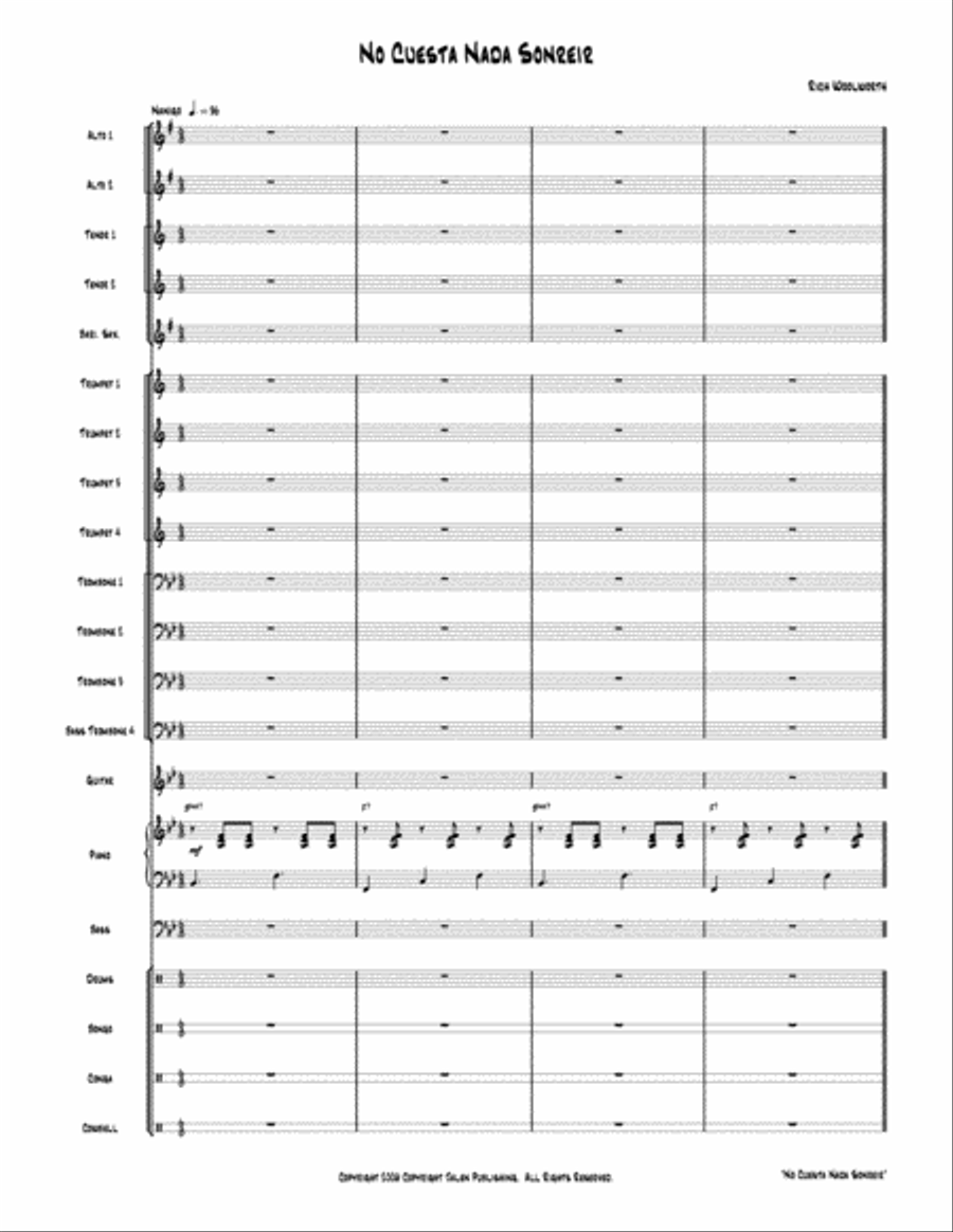 No Cuesta Nada Sonrier Jazz Ensemble scores gallery preview page 2