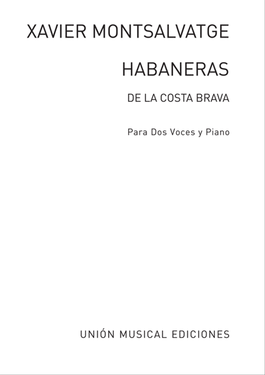 Xavier Montsalvatge: Habaneras De La Costa Brava Voice scores gallery preview page 1