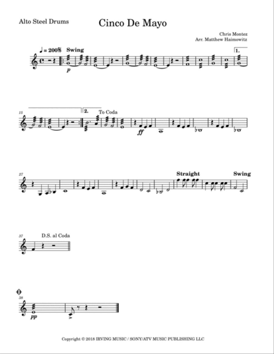 Cinco De Mayo Steel Drum Band scores gallery preview page 5