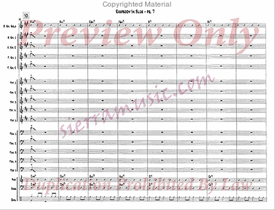 Rhapsody In Blue Jazz Ensemble scores gallery preview page 8
