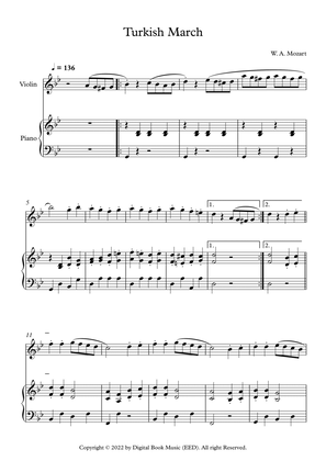 Turkish March - Wolfgang Amadeus Mozart (Violin + Piano)