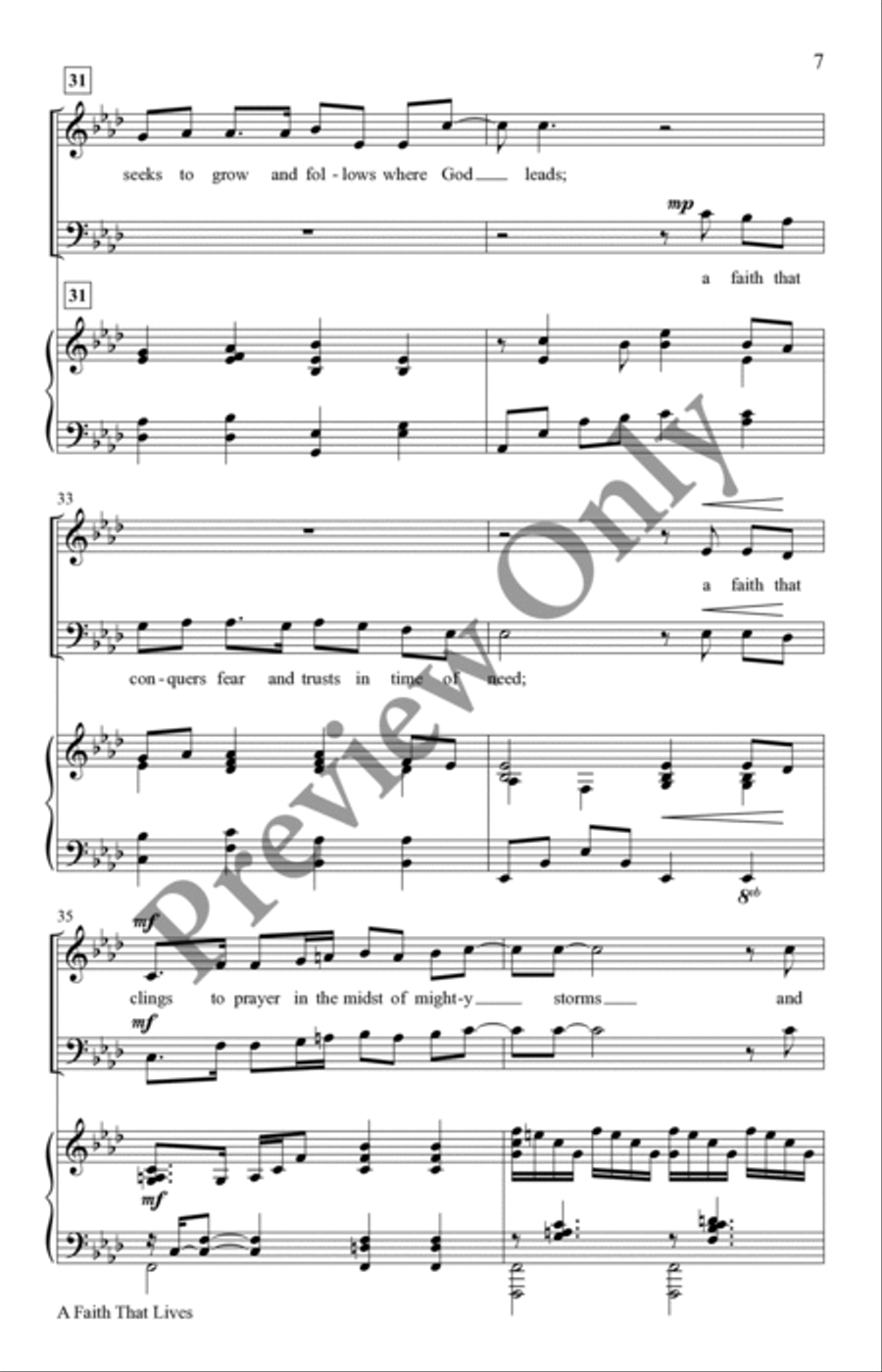 A Faith That Lives A Faith That Lives 4-Part scores gallery preview page 6