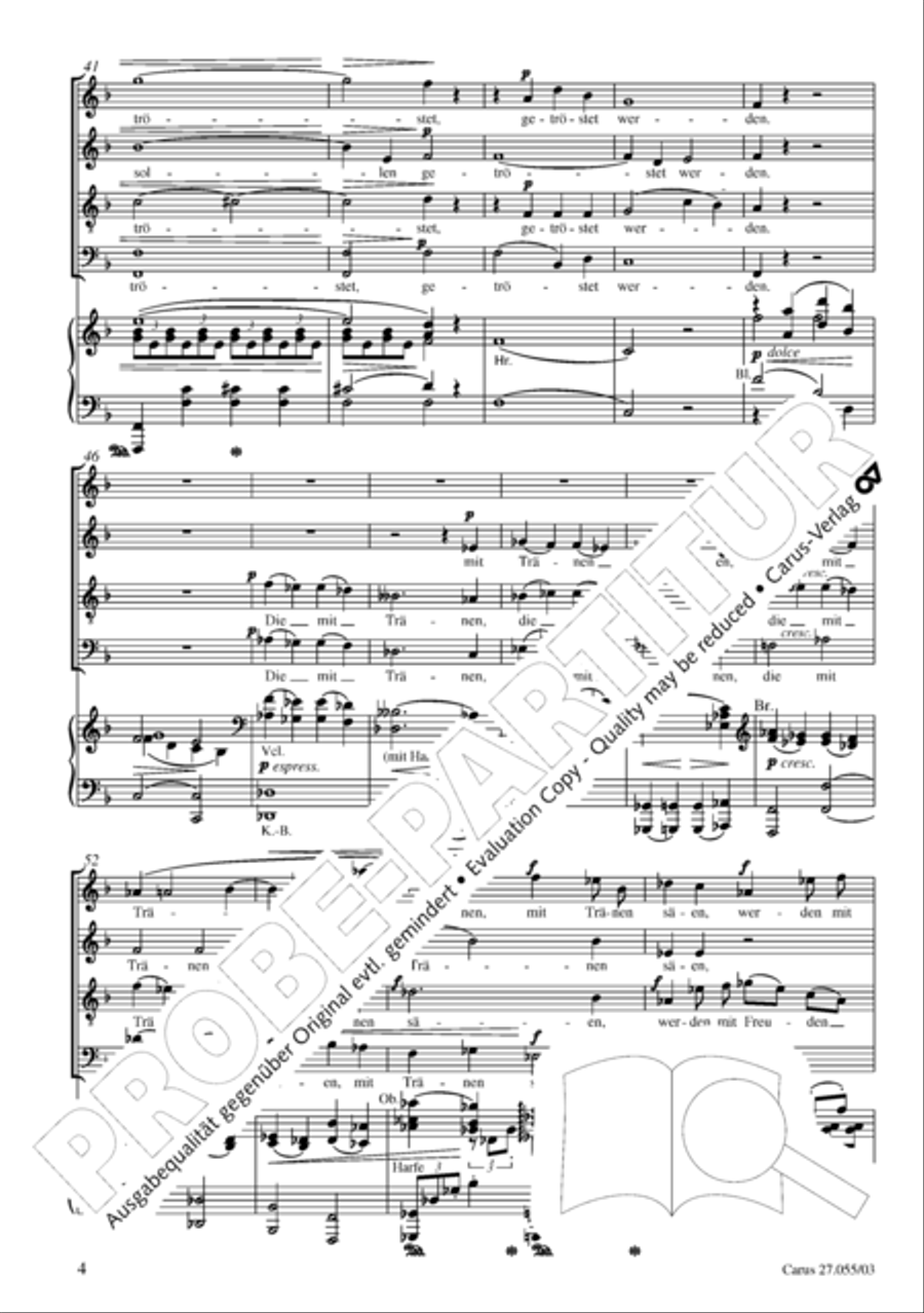 Ein Deutsches Requiem (German Requiem) 4-Part scores gallery preview page 7