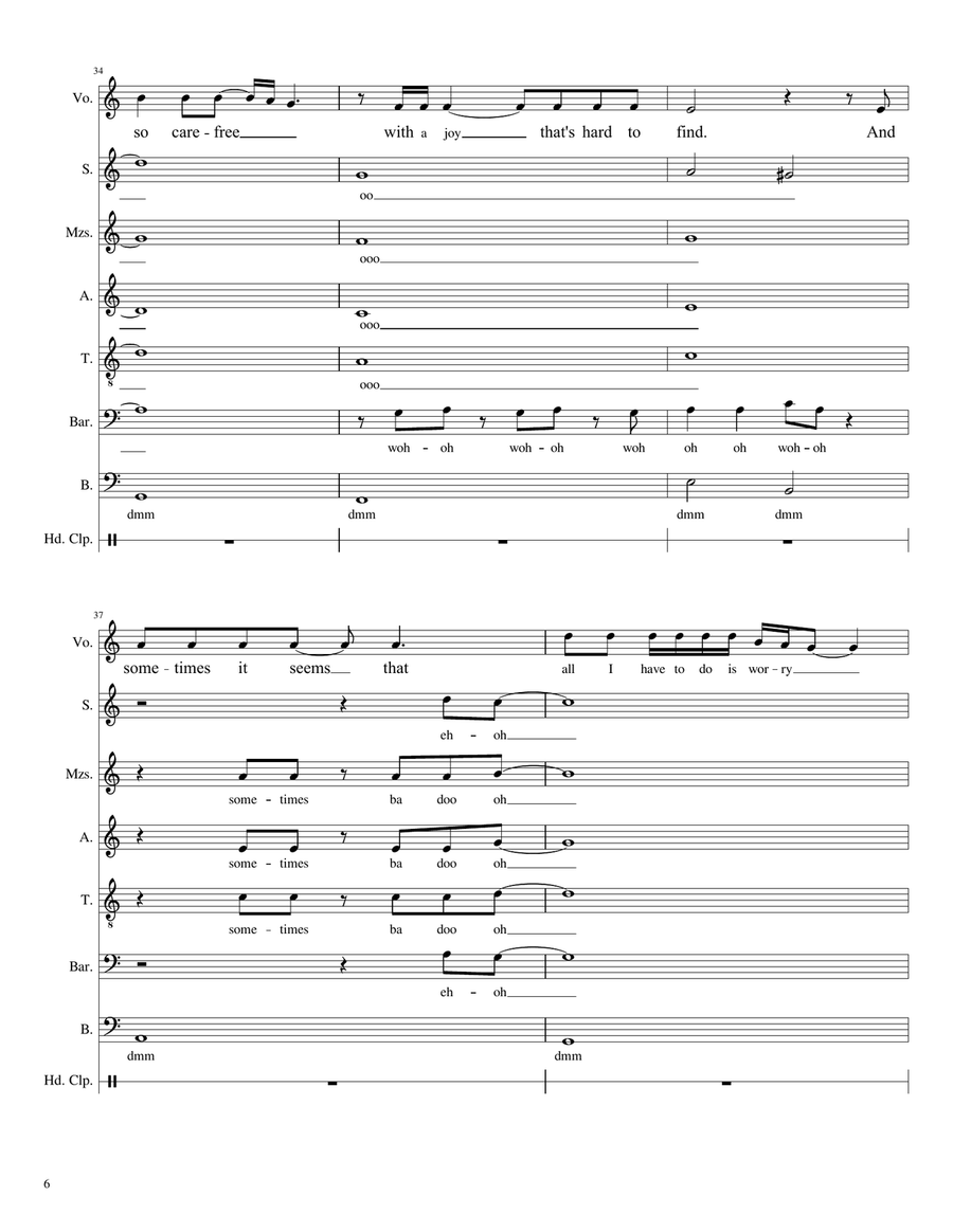 Don't Let Me Be Misunderstood 4-Part scores gallery preview page 6