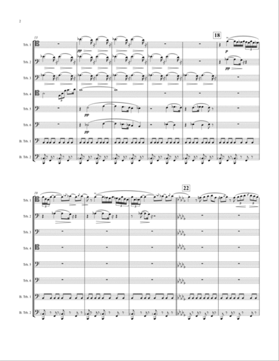 Pines of the Appian Way Bass Trombone scores gallery preview page 3